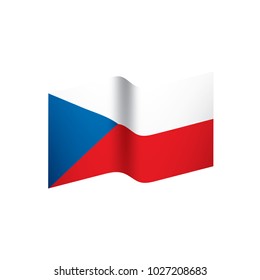 Czechia flag, vector illustration on a white background