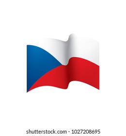 Czechia flag, vector illustration on a white background
