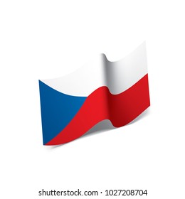 Czechia flag, vector illustration on a white background