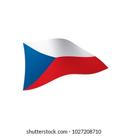 Czechia flag, vector illustration on a white background