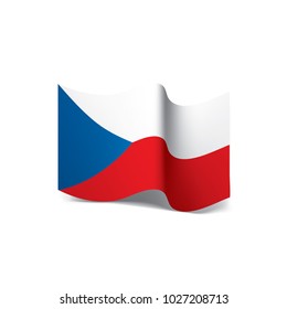 Czechia flag, vector illustration on a white background
