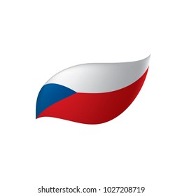 Czechia flag, vector illustration on a white background