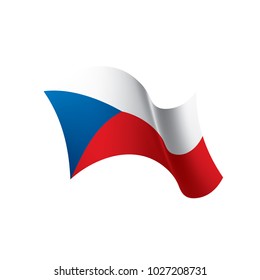 Czechia flag, vector illustration on a white background