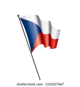 Czechia flag, vector illustration on a white background