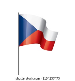 Czechia flag, vector illustration on a white background