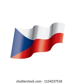 Czechia flag, vector illustration on a white background
