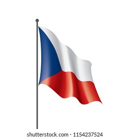 Czechia flag, vector illustration on a white background