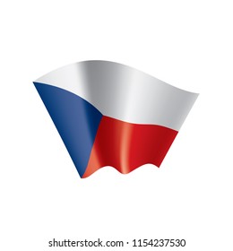 Czechia flag, vector illustration on a white background