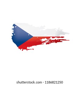 Czechia flag, vector illustration on a white background.