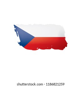 Czechia flag, vector illustration on a white background.