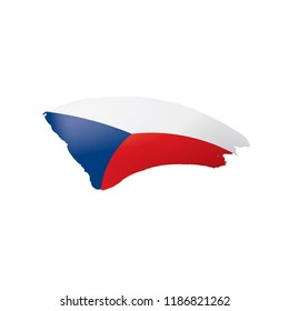 Czechia flag, vector illustration on a white background.