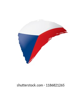 Czechia flag, vector illustration on a white background.