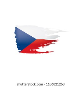 Czechia flag, vector illustration on a white background.