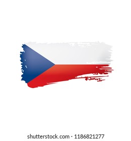 Czechia flag, vector illustration on a white background.