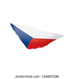 Czechia flag, vector illustration on a white background.