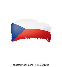 Czechia flag, vector illustration on a white background.