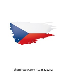 Czechia flag, vector illustration on a white background.