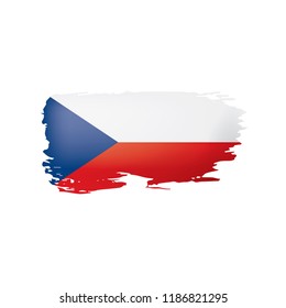 Czechia flag, vector illustration on a white background.