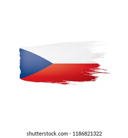 Czechia flag, vector illustration on a white background.