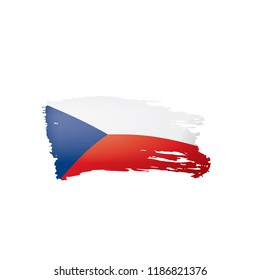 Czechia flag, vector illustration on a white background.