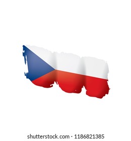 Czechia flag, vector illustration on a white background.