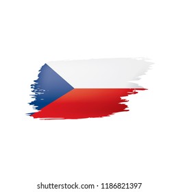 Czechia flag, vector illustration on a white background.