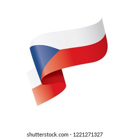 Czechia flag, vector illustration on a white background