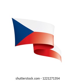 Czechia flag, vector illustration on a white background