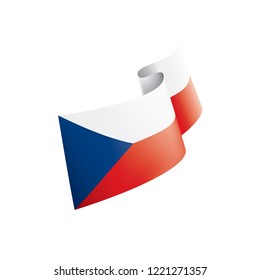 Czechia flag, vector illustration on a white background