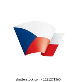 Czechia flag, vector illustration on a white background