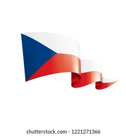 Czechia flag, vector illustration on a white background