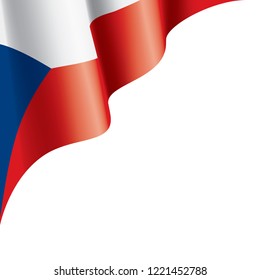 Czechia flag, vector illustration on a white background