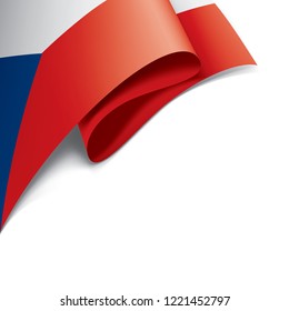 Czechia flag, vector illustration on a white background
