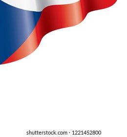 Czechia flag, vector illustration on a white background