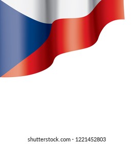 Czechia flag, vector illustration on a white background