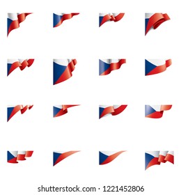 Czechia flag, vector illustration on a white background