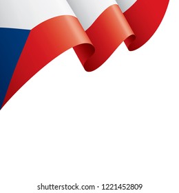 Czechia flag, vector illustration on a white background