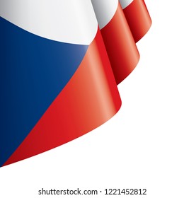 Czechia flag, vector illustration on a white background