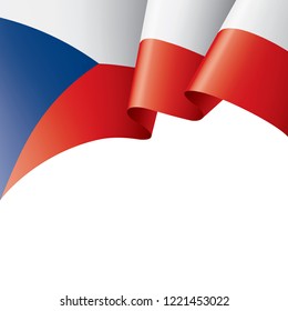 Czechia flag, vector illustration on a white background