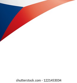Czechia flag, vector illustration on a white background