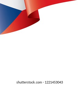 Czechia flag, vector illustration on a white background