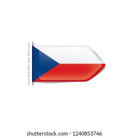Czechia flag, vector illustration on a white background