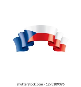 Czechia flag, vector illustration on a white background