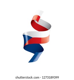 Czechia flag, vector illustration on a white background