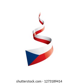Czechia flag, vector illustration on a white background