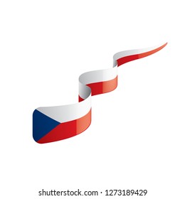 Czechia flag, vector illustration on a white background