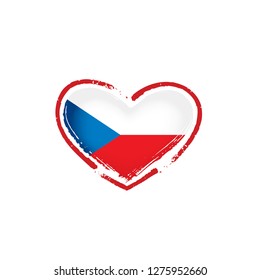 Czechia flag, vector illustration on a white background