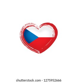Czechia flag, vector illustration on a white background