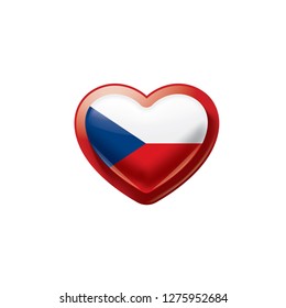 Czechia flag, vector illustration on a white background