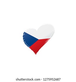 Czechia flag, vector illustration on a white background
